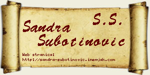 Sandra Subotinović vizit kartica